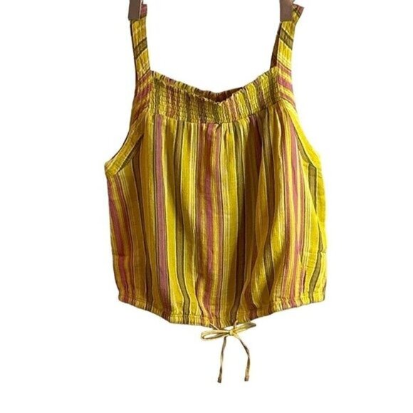 prAna Little Palm Cami in Leapfrog Stripe Drawstring Top Size XL NWT - Picture 8 of 9